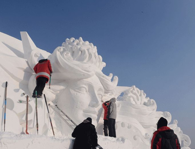 Snow sculptures in Jilin City